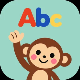 Das App-Icon von Skandissori, der Affe mit den Buchstaben Abc